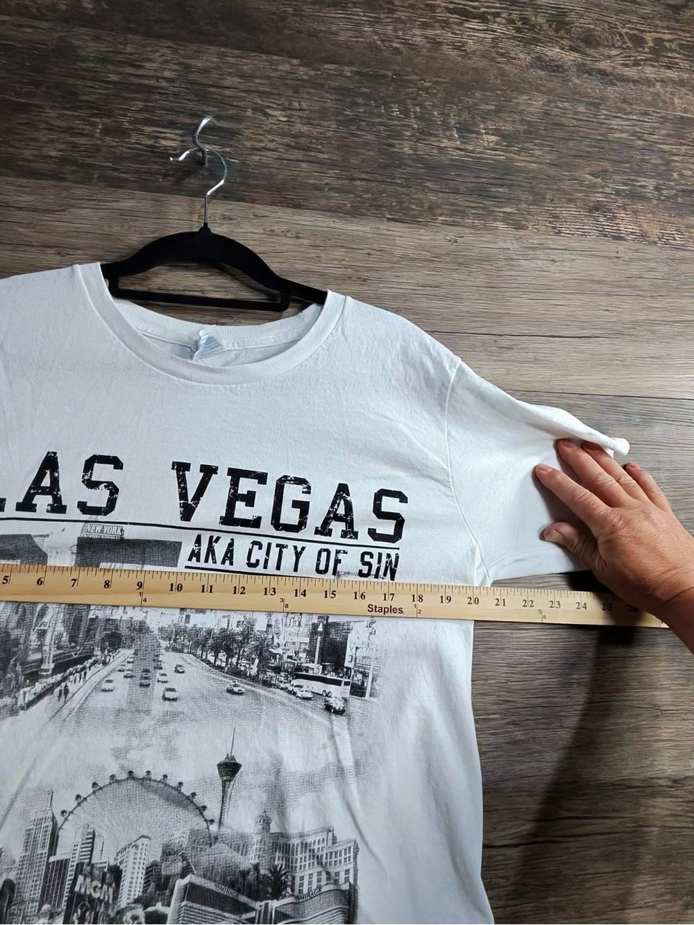 White Las Vegas Graphic Tee - Women's Short Sleeve - Picture 3 of 5